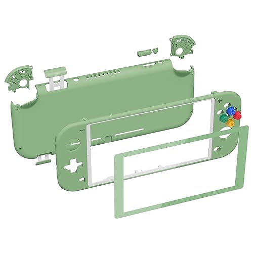 Image of eXtremeRate Matcha Green DIY Replacement Shell for Nintendo Switch Lite, NSL Handheld Controller Housing w /Screen Protector, Custom Case Cover for Nintendo Switch Lite