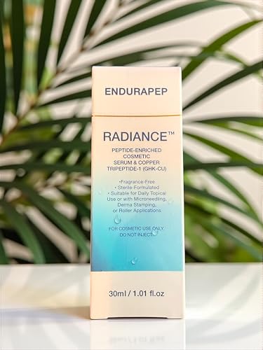 ENDURAPEP RADIANCE Copper Peptide Glow Serum, GHK-Cu, Niacinamide, Collagen Tripeptide, All Skin