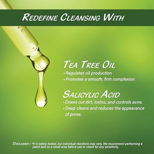 Image of Raissa Clarifying Soap Free Face Wash for oily Acne prone skin - 2% Salicylic Acid, Azelaic Acid, Tea Tree Oil, Niacinamide| reduces Acne & post acne marks, Oil Control, Pore Minimizing | For Men & Women |200 ml