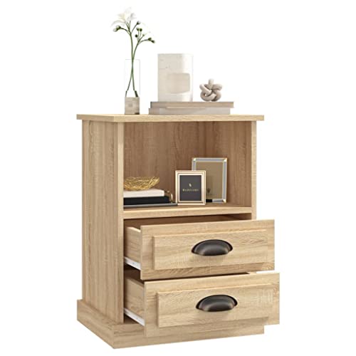 Table de chevet moderne chêne Sonoma design durable salon - 6