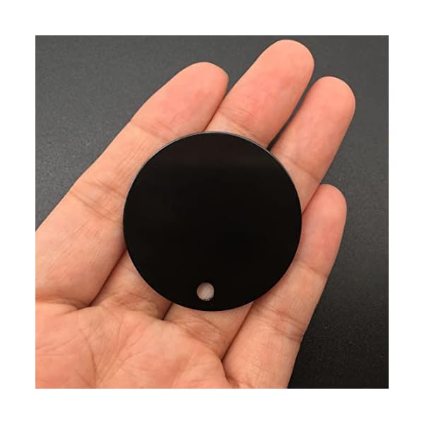 24 Pack Aluminum Blank Tags Round Dog ID Tags with Hole for Laser Engraving 1.57″ Black 24 Pack Aluminum Blank Tags Round Dog ID Tags with Hole for Laser Engraving 1.57″ Black