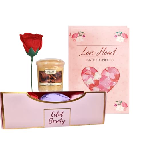 Easter Gifts for Him, Her - Pamper, Easter Gifts for Women & Men |Bath Bombs for Women Gifts |Gifts for Girls |Bath Bombs, Scented Candle, Rose, Bath Confetti
