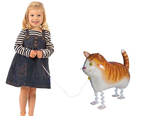 Walking Animal Balloons Pet Balloon Air Walkers, Kids Animal Theme Birthday Party Supplies Birthday Decorations (Cat) #TOP1