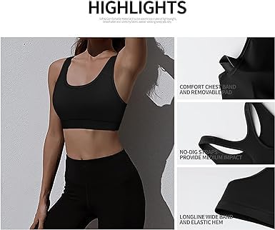 Image of Shoppy Villa - Sports Bras for Women | Gym Bras for Women Workout | Yoga, Camisole Bra, Lighty Padded Cup Bra with Full Coverage with Removable Pads