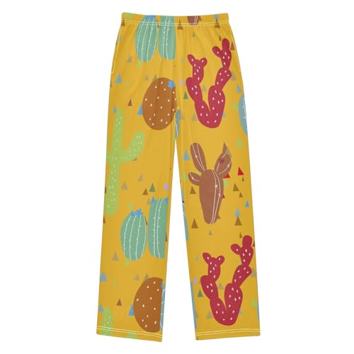 Cactu with Thorn Boys Pants Boys Athletic Pants Long Pant for Boywith Pockets Wide-Leg Size 6-14Y