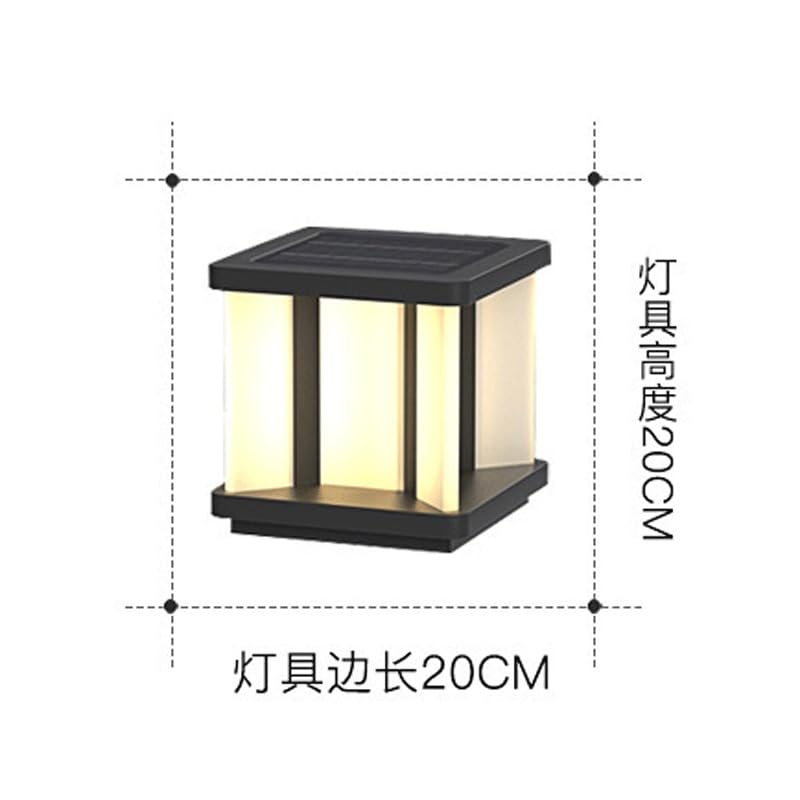 Lampadaire extérieur autonome avec fixation applique pour jardin - 5