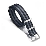 Correa Correa de Reloj de Lona de Nailon de 18 mm, 20 mm, 22 mm, Apta para la Correa de Reloj Deportivo NATO Zulu, Pulsera de Pulsera, Apta para Omega Seamaster 300, Apta para 007 James Bond