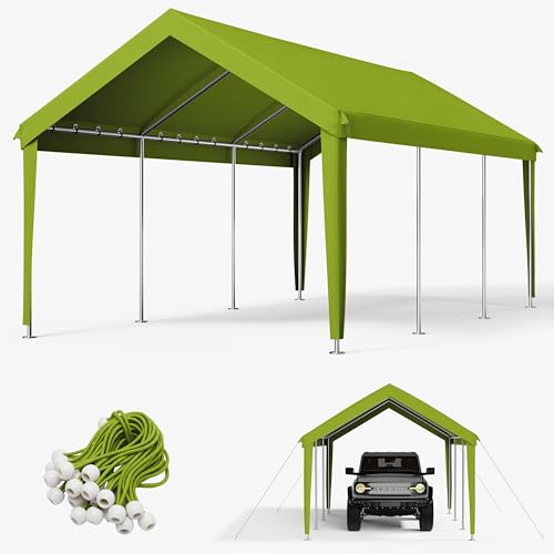 12x20 Ft Carport Replacement Cover, Waterproof & UV Protected (Only Cover)