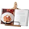 Willow croft premium cook book stand farmhouse cutting board stand cookbook holder recipe book holder distressed cookbook stand for kitchen counter rustic home decor adjustable display stand  urban country home decor