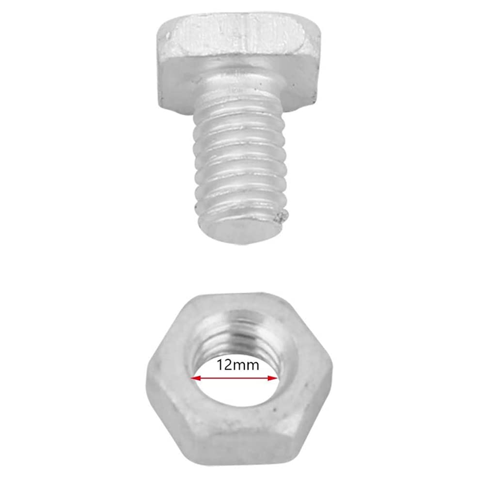 Jnchdghwa Silver 200 Pcs M6x12mm Greenhouse Nuts And Bolts Square Head Bolts Nuts Greenhouse Repair Kit Parts Replacement Garden Supplies