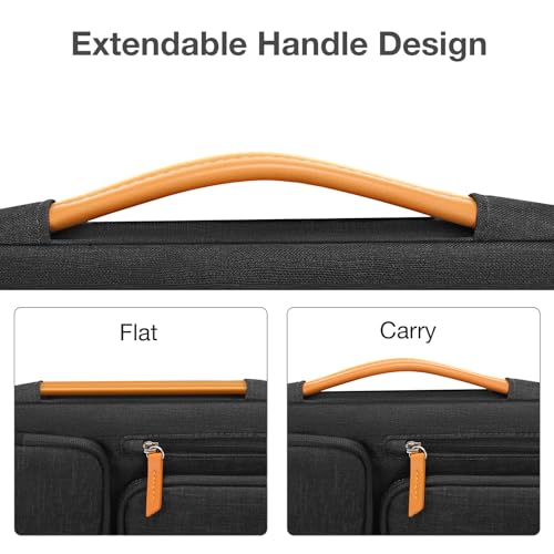 MOSISO Tablet Sleeve Case, Side Open Carrying Bag with 4 Zipper Pockets - Image 8