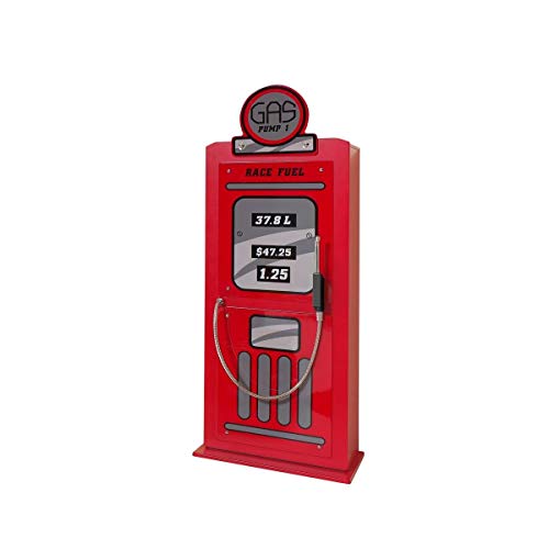 Armoire Pompe À GAZ en MDF laqué Rouge - Design élégant avec 1 Porte et 4 étagères - Système...