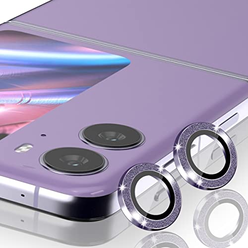 Annhan Vetro Temperato per Oppo find N2 flip Fotocamera, Telaio Alluminio in Metallo [Resistente ai Graffi] Protezione Obiettivo Fotocamera per Oppo find N2 flip - Viola