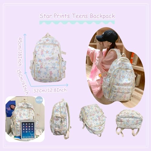 VIDOSCLA Mochila escolar colorida para meninas e meninos adolescentes, A22# verde, A22# 21Liters