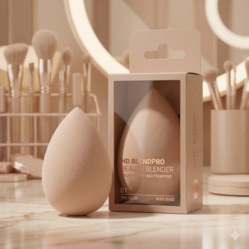 Image of Beauty Blender Makeup Sponge for Flawless Makeup Application | Soft Latex Free Blending Sponge for Foundation, Concealer & Cream Makeup | Reusable | Random Color Shipped As Per Availibility (Multicolor)