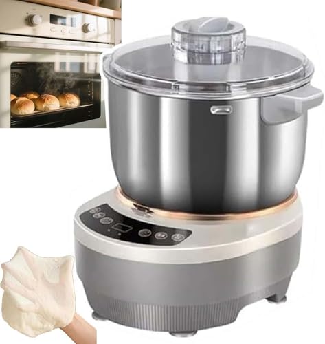 7L Máquina para Hacer Masa con Función De Fermento, Mezcladora De Masa Profesional De Acero Inoxidable, Máquina Amasadora De Masa, Máquina Mezcladora De Masa De Diseño Dividido De Capacidad para