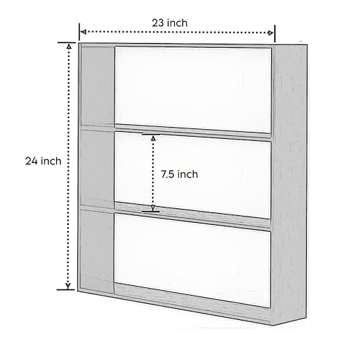Image of Dime Store Engineered Wood 4-Tier Wall Shelf Rack for Kitchen Storage, Spice Jars, Modern Style, Wall Mounted, Off White