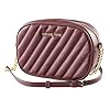 Michael Kors MK Damen Tasche klein oval Crossbody Twill Schaffell Kameratasche
