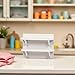 2Pcs White Dollhouse Wall Shelf,Doll House Storage Wall Shelf for Kitchen Scene Dollhouse Décor Accessories,1:12 Scale Miniature Accessories