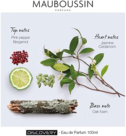 Mauboussin - Discovery 100ml (3.3 Fl Oz) - Eau de Parfum for Men - Woody, Aromatic & Citrusy Scents