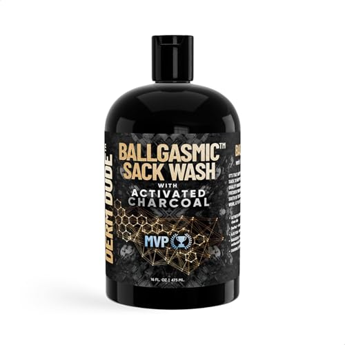 Derm Dude BallGasmic Ball Wash for Men – Anti-Chafing Body Wash with Activated Charcoal for Private Parts