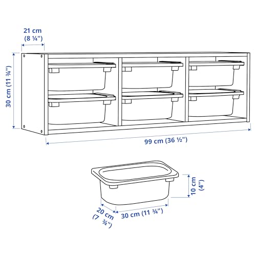 Trofast Rangement mural ProTuning meuble de rangement gris blanc 99 cm - 4