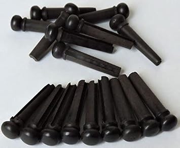 6 Piece ebony Guitar Bridge Pins for Acoustic Guitar