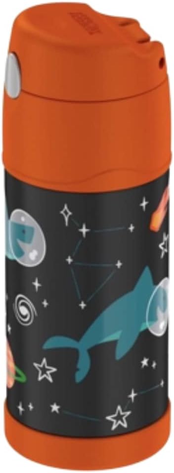 THERMOS FUNTAINER F4101 Stainless Steel Kids Bottle, 12 Ounce, Space Shark - Image 2
