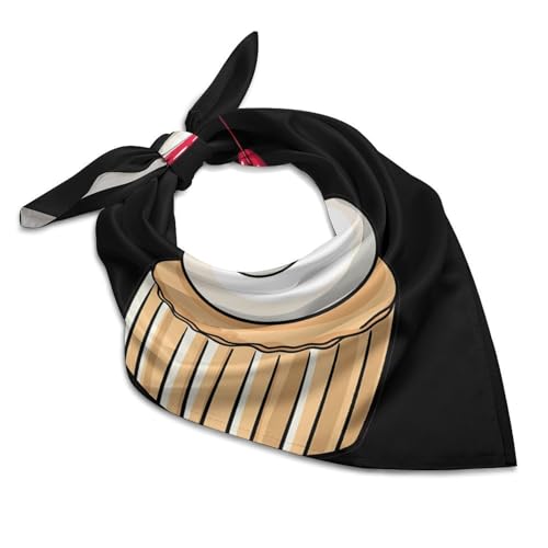 Cupcakes Cherry Cup Cakes Silk Like Head Scarf for Women Bandana for Hair Wrapping Fashion Accessory Square Hair Scarves 18