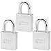 1-1/8" Shackle Clearance, Keyed Different A5200 Padlock pack of 3