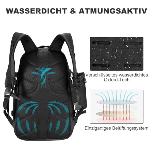 Mochila para senderismo impermeable 45L para camping miniatura 3