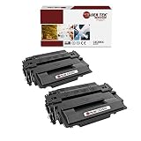 Laser Tek Services Compatible High Yield Toner Cartridge Replacement for HP 55X CE255X Works with HP