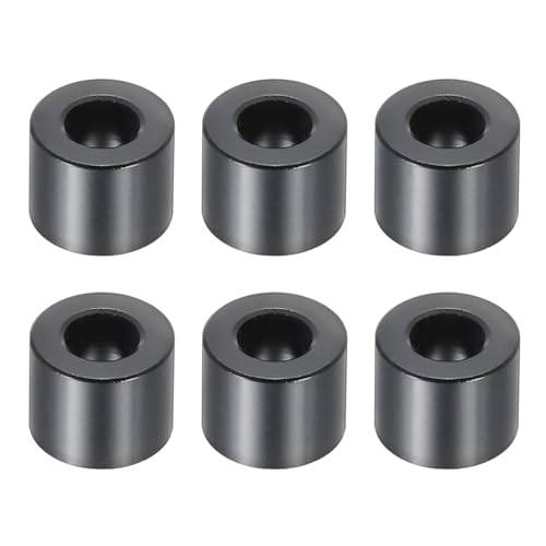 PATIKIL M5 Aluminum Spacers, 6 Pcs Metal Spacers Aluminum 5.2mm ID x 10mm OD x 8mm L Aluminum Spacer Screw Standoff Round for 1/5