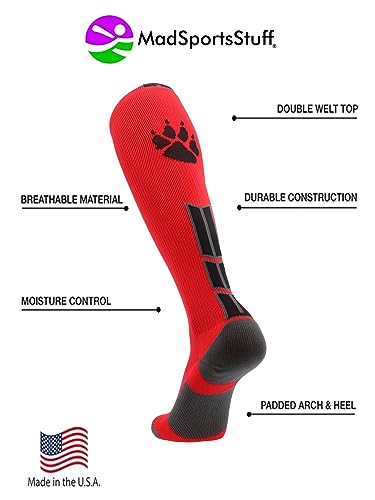 MadSportsStuff Wild Paw Socks for Football Softball Over the Calf Length Youth and Adult Boys Men Women Girls3