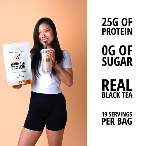 Classic Milk Tea Protein Powder | 25g Grass-Fed Whey Protein Isolate Powder | Gluten-Free & Soy-Free Bubble Tea Protein Drink | Real Ingredients & Lactose-Free | 19 Servings - Thumbnail 5