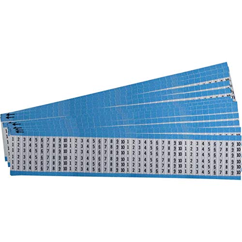 Números consecutivos negro sobre plata en cinta de aluminio Brady B-184