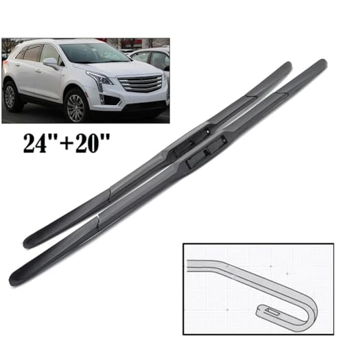 Balais d'essuie-glace Cadillac XT5 HATHWAY pare-brise sans traces - 2
