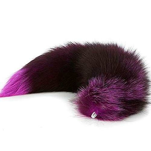 Sexy Fuchsschwanz-Spielzeug aus Kunstfell, flauschig, mehrfarbig, Tierschwanz für Erwachsene Gr. Einheitsgröße, violett Cover