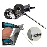 Blechknabber Blechschere Elektrisch Blech Metal Nibbler,Electric Drill Plate Cutter Attachment,Elektrische Bohrplatte Cutter,Double Headed Sheet Metal Nibbler Cutter