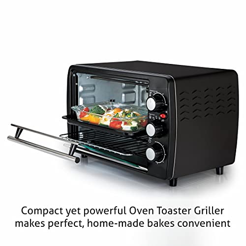 Image of Glen SA-5020R OTG 20 Litres Electric Oven Toaster Griller 1200 Watt Fitted with a Motorized Rotisserie and Convection Fan, 60 Minutes Timer (5020R, Black), 2 Years Warranty