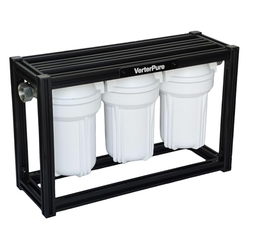 Image of S3 Mini External 3-Stage RV Water Filter System, Compact, 5 Inch Filters, Portable Black