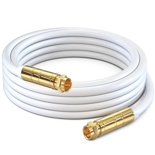 Maximm COAX -2FT - 1PK - WHITE Rg6 Coaxial Cable - Quad Shielded cover