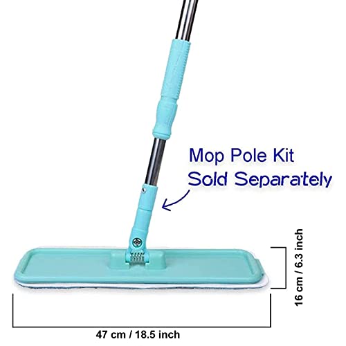 Microfiber Replacement Mop Pad, 18" X 6" Wet & Dry Home & Commercial Cleaning Refills, Reusable Floor Mop Pads (6 Pack) #TOP1