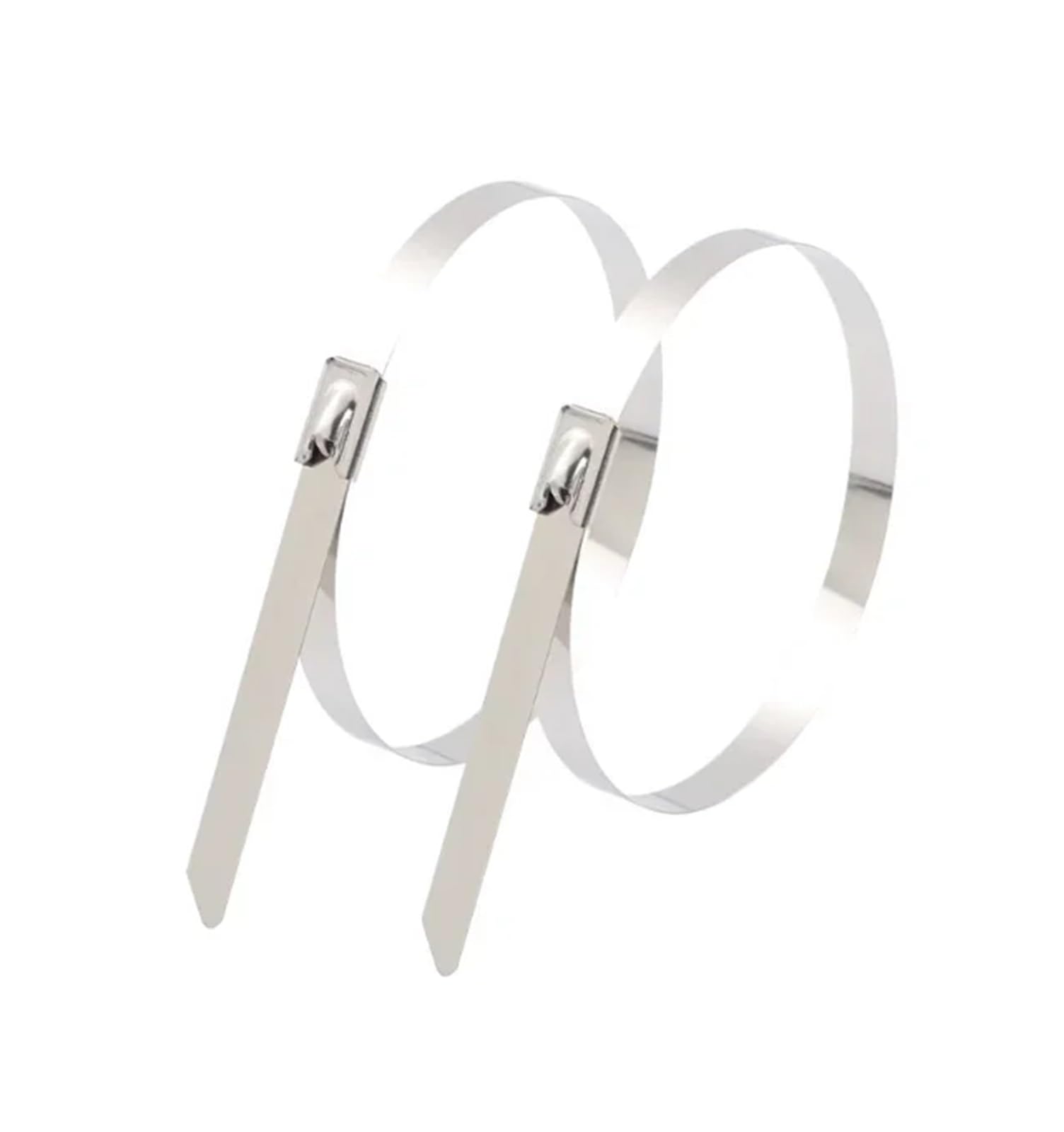 10 Stück 10 mm Edelstahl-Metallkabelbinder, Auspufffolie, beschichtet, verschließbarer Metall-Reißverschluss, multifunktionaler Kabelbinder mit Verriegelung