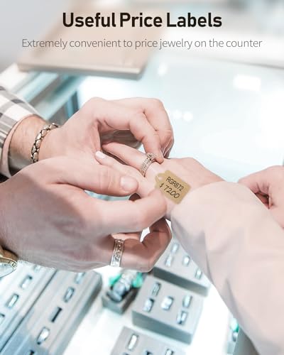 Uniclife 200 Pcs Kraft Preisschilder 2,5 cm beschreibbar Preis Etiketten Kraft Preis Display Tags die Preisgestaltung Kleidung Schmuck Geschenke Blanko-Hang-Tag Marking Tags mit Schnüren, 3,5 x 2,2 cm