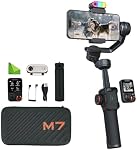 Hohem iSteady M7 Stabilisateur Gimbal pour iPhone,3-Axis Gimbal w/AI Tracking-up détachable,Pôle extensible,Lumière magnétique,Stabilisateur de téléphone pour l'enregistrement vidéo - Hohem M6 Mise à jour de la trousse