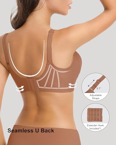 Aubrasen Jelly Wireless Push Up Bra 53 Vents Breathable Seamless Support for Women All Day Comfort Skin-Friendly Fabric — view 4