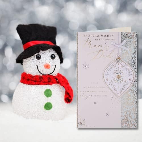 Clintons: Decorative Bauble Mum And Dad Christmas Card, Multi-Colour, 171 x 260, 1169153