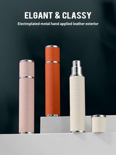 3zorqinron 10ML Genuine Leather Atomizer Sprayer for Perfume - Portable Mini Cologne Sprayer for Woman Man - Perfume Travel Refillable Bottle,Travel Essential Fragrance Spray Bottle - Image 8