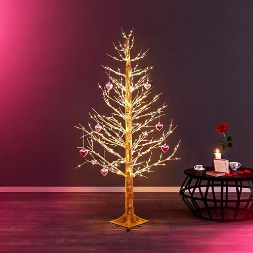 HipTree 4ft Lighted Gold Christmas Tree with 650 Led Fairy